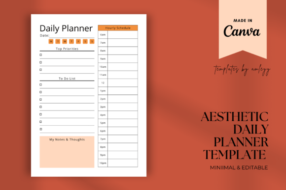 Download Aesthetic Daily Planner Template Minimal - Aesthetic daily planner Collection