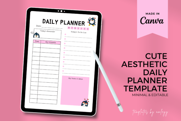 Download Cute Aesthetic Daily Planner Template - Aesthetic daily planner Collection