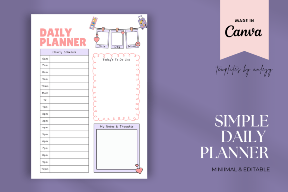 Download Cute Aesthetic Daily Planner Template - Aesthetic daily planner Collection