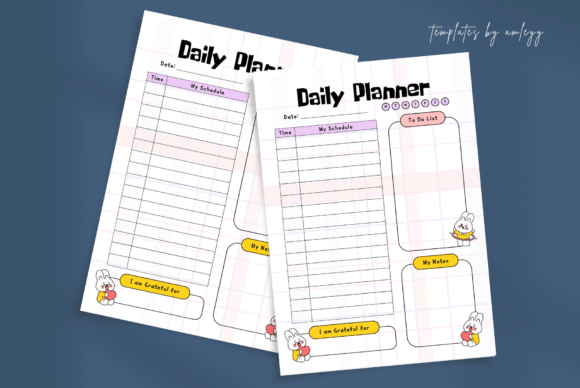 Download Kawaii Aesthetic Daily Planner Template - Aesthetic daily planner Collection