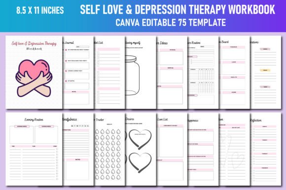 Download Self Love &amp; Depression Therapy Workbook - Self love Collection