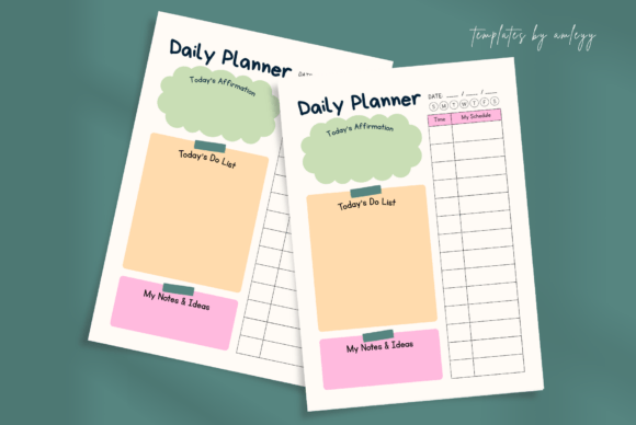 Download Cute Aesthetic Daily Planner Canva - Aesthetic daily planner Collection