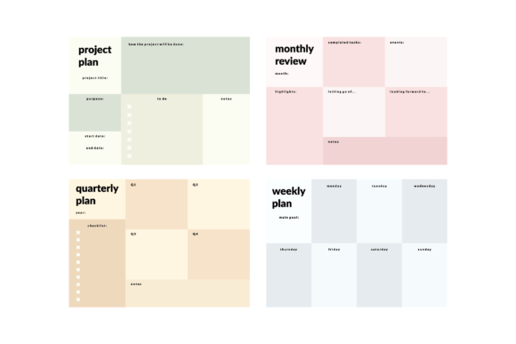 Download Colorful Printable Planner Template Set - Printable planner template Collection