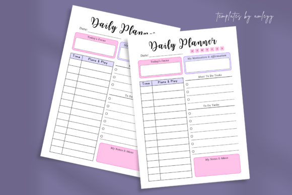 Download Aesthetic Daily Planner Template Canva - Aesthetic daily planner Collection