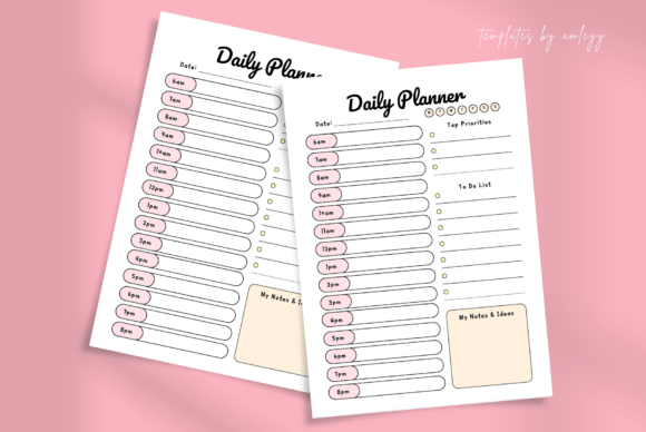 Download Pastel Aesthetic Daily Planner Canva - Aesthetic daily planner Collection