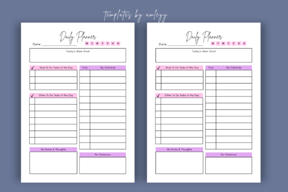 Download Aesthetic Daily Planner TemplateMinimal - Aesthetic daily planner Collection