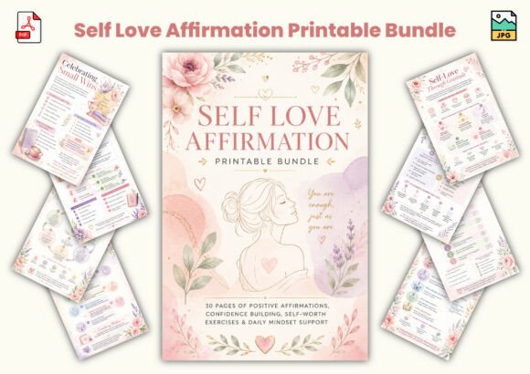 Download Self Love Affirmation Printable Bundle - Self love Collection