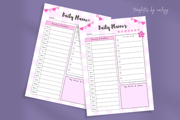 Download Cute Aesthetic Daily Planner Template - Aesthetic daily planner Collection